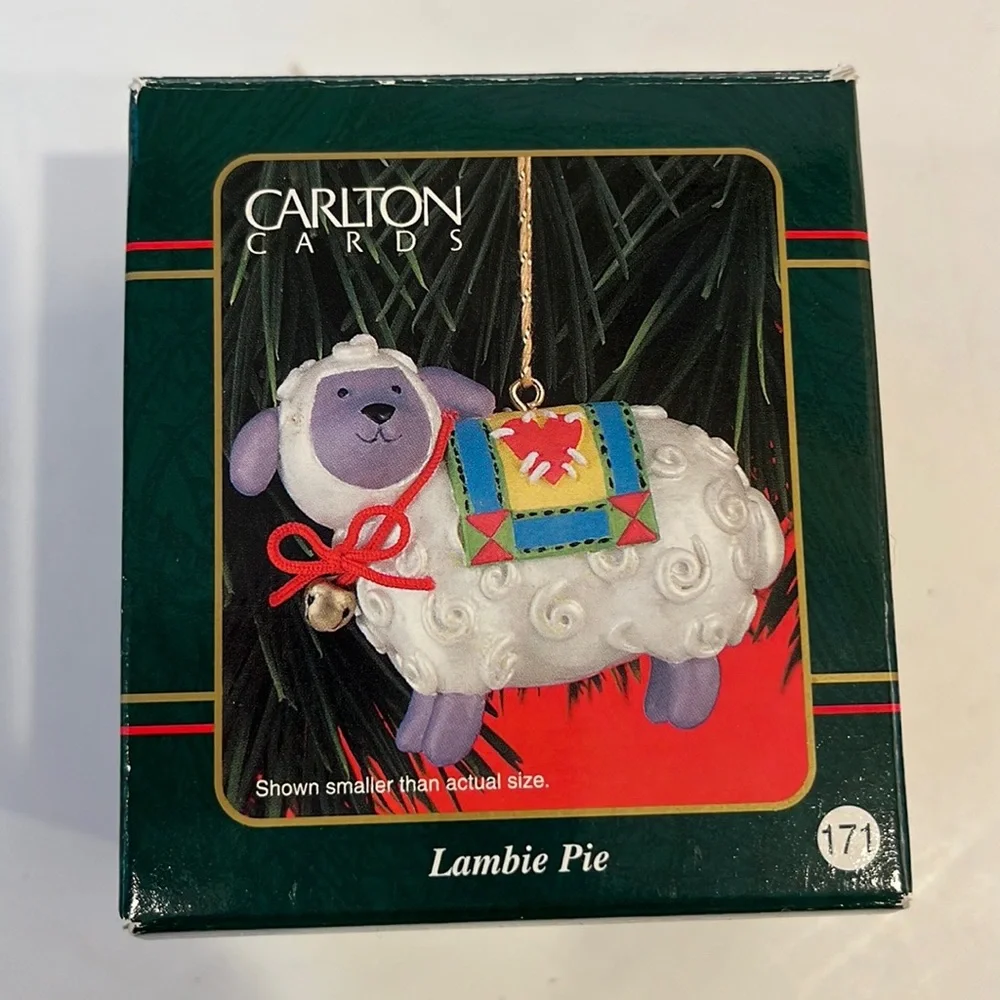 Tree ornament Heirloom Collection Holiday Christmas Lambie Pie Carlton Cards